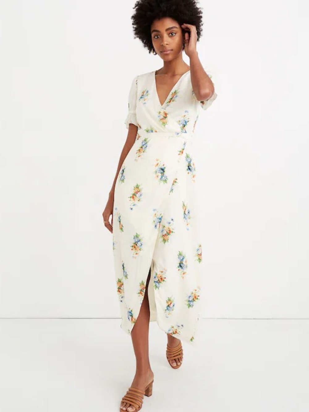NWT Madewell Ruffle-Sleeve Floral Maxi Dress in Classic Corsage Size 14 XL